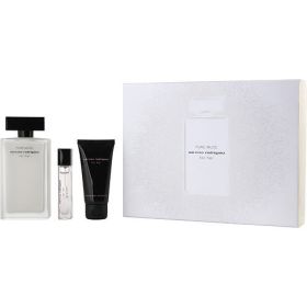 NARCISO RODRIGUEZ PURE MUSC by Narciso Rodriguez EAU DE PARFUM SPRAY 3.3 OZ & BODY LOTION 1.6 OZ & EAU DE PARFUM SPRAY 0.33 OZ MINI - AS Picture