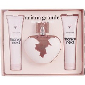 ARIANA GRANDE THANK U NEXT by Ariana Grande EAU DE PARFUM SPRAY 3.4 OZ & BODY SOUFFLE 3.4 OZ & SHOWER GEL 3.4 OZ - AS Picture